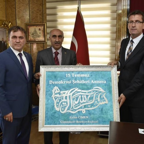 Gümüşhane Belediye Başkanı Sayın Ercan ÇİMEN, Ak parti merkez İlçe Başkanı Sayın Fahri YALÇIN Belediyemizi ziyarette bulundular