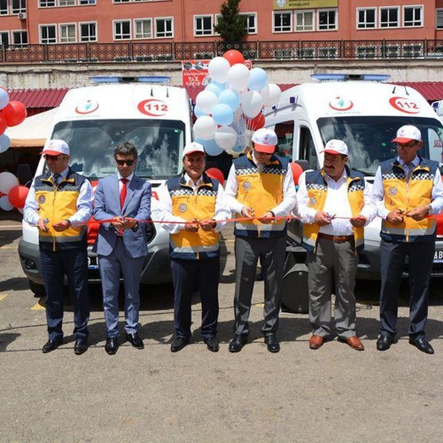 Sağlık Bakanlığı tarafından ilimize gönderilen ambulansların dağıtım törenine katıldık
