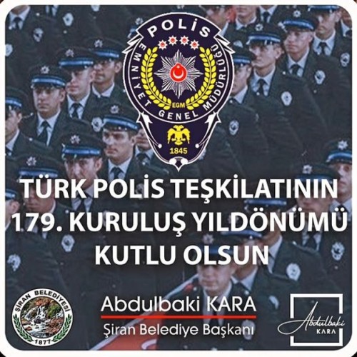 TÜRK POLİS TEŞKİLATIMIZIN 179. KURULUŞ YILDÖNÜMÜ VE POLİS HAFTASI KUTLU OLSUN