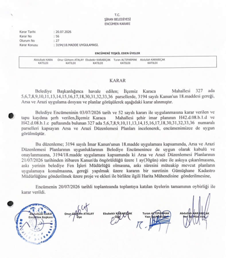 18. Madde Uygulaması